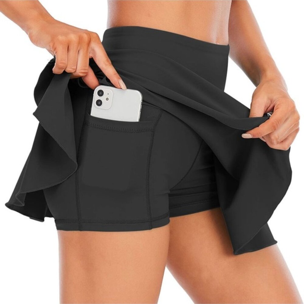 One Sport Culottes Athletic Tennis Skort Skirt Combo All In One Set